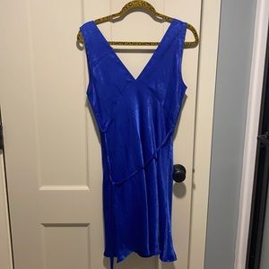 Audrey Vintage Slip Dress - Cobalt Blue